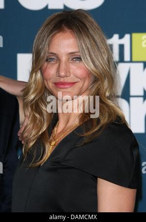 L'actrice Cameron Diaz pose dans la presse photo prix de la MTV Movie Awards à Universal Studio Gibson Amphitheatre à Universal City/Los Angeles, USA, le 05 juin 2011. Photo : Hubert Boesl Banque D'Images