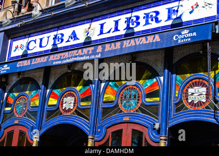 Cuba Libre restaurant/sur Upper Street, Islington Londres Banque D'Images