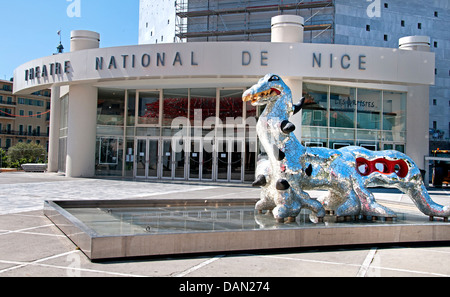 Monstre de Loch Ness Niki Saint Phalle Nice France Banque D'Images