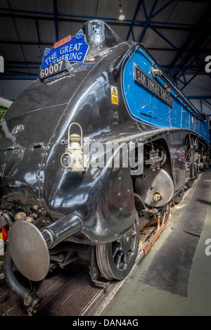 Le grand rassemblement d'un4 Pacific locos au National Railway Museum à York North Yorkshire Angleterre. Le Sir Nigel Gresley. Banque D'Images