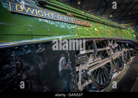 Le grand rassemblement d'un4 Pacific locos au National Railway Museum à York North Yorkshire Angleterre. Dwight D. Eisenhower le. Banque D'Images