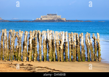 Fort National, Saint Malo, Ille-et-Vilaine, Bretagne, France Banque D'Images