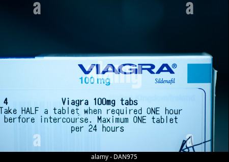 Pfizer viagra Tablets 100mg Sildenafil IMPUISSANCE DYSFONCTION ÉRECTILE Banque D'Images
