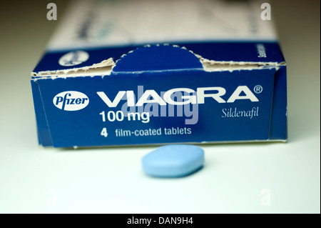 Pfizer viagra Tablets 100mg Sildenafil IMPUISSANCE DYSFONCTION ÉRECTILE Banque D'Images