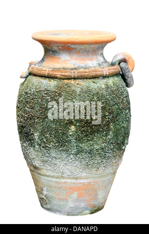 Vase antique sur fond blanc Banque D'Images