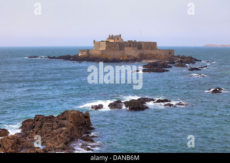 Fort National, Saint-Malo, Bretagne, France Banque D'Images