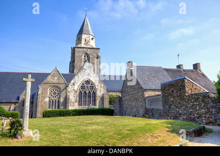 Église de Saint-Suliac, Bretagne, France Banque D'Images