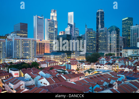 Paysage urbain de Singapour Banque D'Images