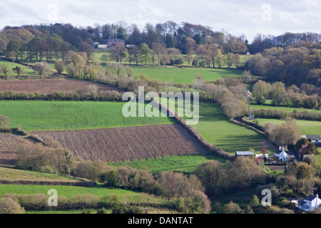 La fin de l'après-midi de printemps dans la vallée de Torridge à Great Torrington dans le Nord du Devon UK Banque D'Images