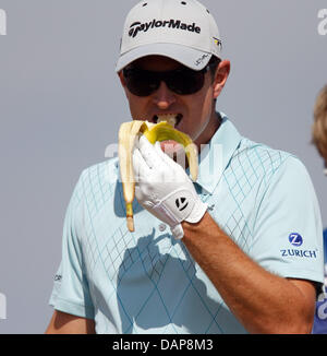 JUSTIN ROSE OUVRIR EAST LOTHIAN ECOSSE MUIRFIELD PRATIQUE 17 Juillet 2013 Banque D'Images