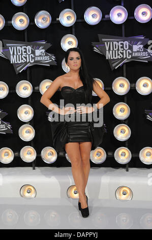 Le chanteur JoJo arrive à la 28e MTV Video Music Awards au Nokia Theatre L.A. Vivre à Los Angeles, USA, le 28 août 2011. Photo : Hubert Boesl Banque D'Images