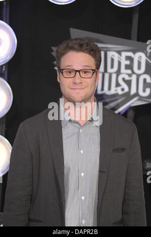 L'Acteur Seth Rogen nous arrive à la 28e MTV Video Music Awards au Nokia Theatre L.A. Vivre à Los Angeles, USA, le 28. Août, 2011. Photo : Hubert Boesl Banque D'Images