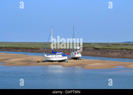 La flotte de l'Est de l'estuaire, Wells-next-the-Sea, Norfolk, Angleterre. Banque D'Images