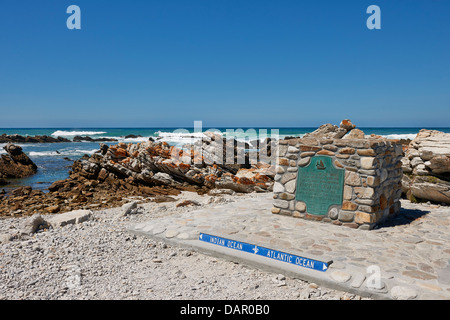 Inscription au cap Agulhas, Western Cape, Afrique du Sud Banque D'Images