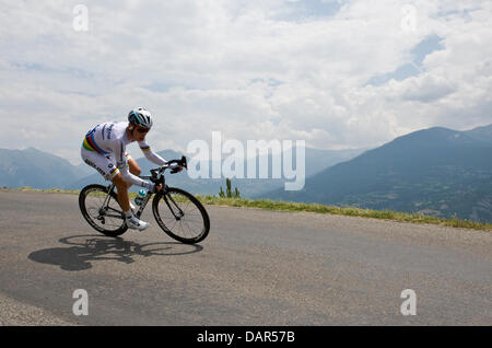 Chorges, France. 17 juillet, 2013. Tony Martin (Omega Pharma Quick Step) en action au cours de l'individu Time-Trial entre Embrun à Chorges. Credit : Action Plus Sport/Alamy Live News Banque D'Images