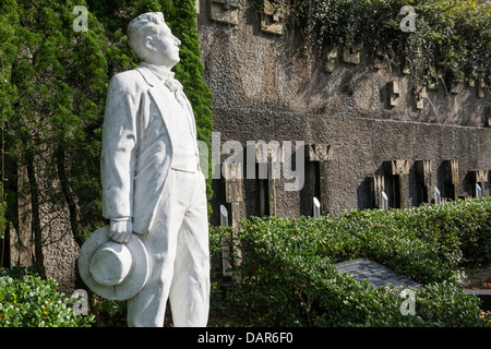 Statue de Puccini dans le jardin Glover à Nagasaki, Japon Banque D'Images