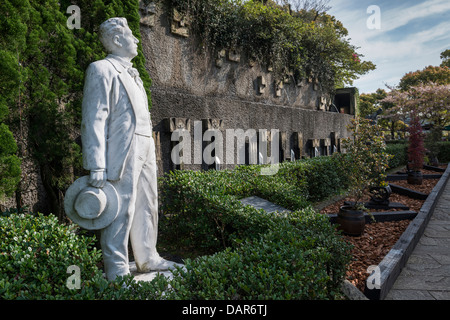 Statue de Puccini dans le jardin Glover à Nagasaki, Japon Banque D'Images