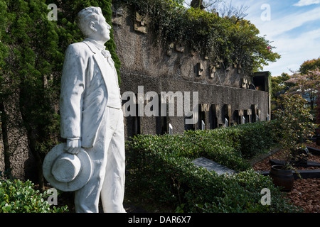 Statue de Puccini dans le jardin Glover à Nagasaki, Japon Banque D'Images