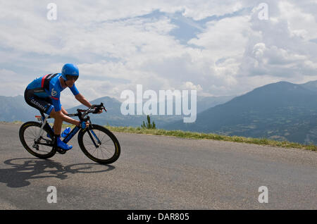 Tour de France. Chorges, France. 17 juillet, 2013. David Millar (Garmin-Sharp) en action au cours de l'individu Time-Trial entre Embrun à Chorges. Credit : Action Plus Sport/Alamy Live News Banque D'Images