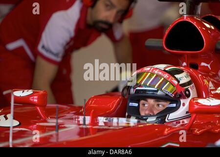 Silverstone, UK. 17 juillet, 2013. Davide Rigon pilote l'écurie Ferrari de Formule 1 au cours de la test des jeunes pilotes à Silverstone. Credit : Action Plus Sport/Alamy Live News Banque D'Images