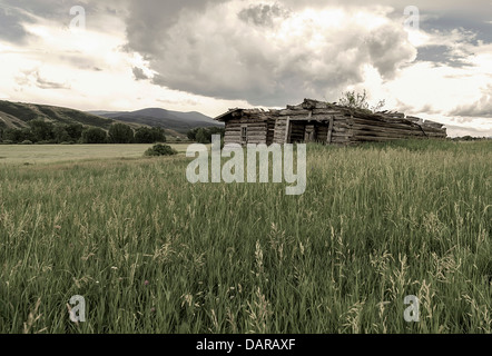 Vieilles granges dans le Colorado, Yampa Banque D'Images