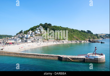 Le banjo Pier ' ' à Looe, à Cornwall, UK Banque D'Images