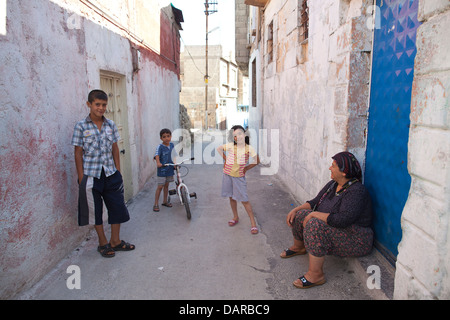 Rues de Gaziantep, le sud-est de la Turquie. Banque D'Images