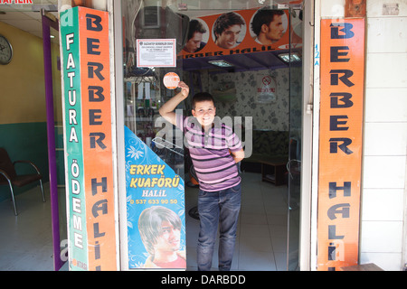 Rues de Gaziantep, le sud-est de la Turquie. Banque D'Images