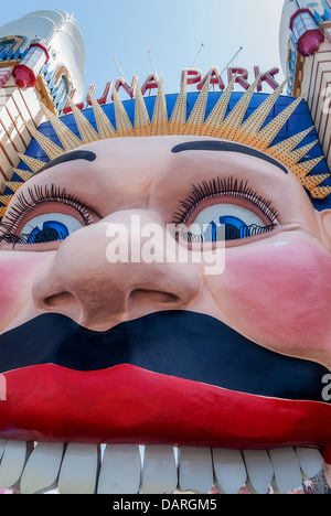 L'entrée de la célèbre foire de Luna Park Milsons Point North Sydney Banque D'Images