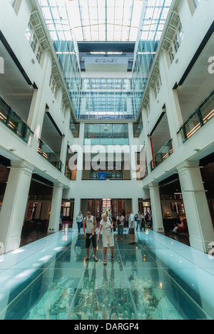 Le grand atrium de la Maison de la douane, l'un des plus beaux édifices du patrimoine de Sydney. Banque D'Images