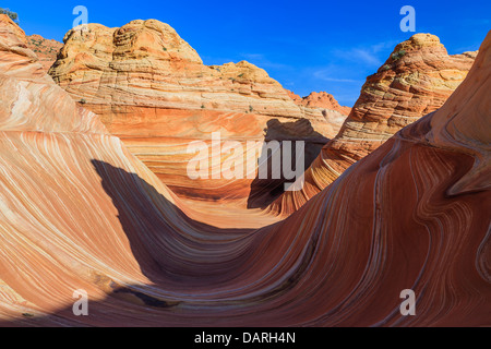 Rock formations dans le Nord Coyote Buttes, partie de la Vermilion Cliffs National Monument. Cette zone est aussi connue comme l'onde. Banque D'Images