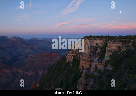 Coucher du soleil à Yaki Point, Grand Canyon National Park, Arizona Banque D'Images