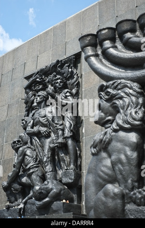 Monument aux héros du Ghetto de Varsovie, Pologne Banque D'Images