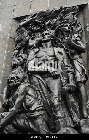 Monument aux héros du Ghetto de Varsovie, Pologne Banque D'Images