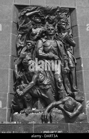 Monument aux héros du Ghetto de Varsovie, Pologne Banque D'Images