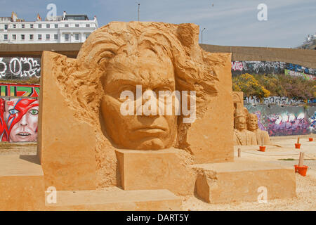 Brighton,UK,17 juillet 2013, la sculpture de sable à Brighton Crédit : Keith Larby/Alamy Live News Banque D'Images