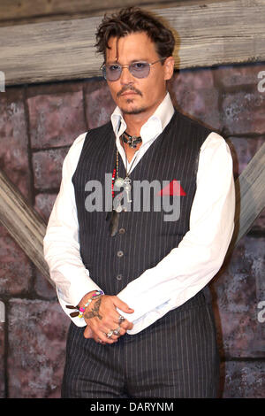 Tokyo, Japon. 17 juillet 2013. Johnny Depp assiste à la "Lone Ranger" le Japon Première à Roppongi Hills le 17 juillet 2013 : dpa Crédit photo alliance/Alamy Live News Banque D'Images