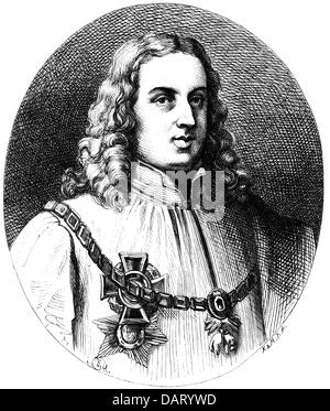 Francis JE Stephen, 8.12.1708 - 18.8.1765, Saint Empereur romain 13.9.1745 - 18.8.1765, portrait, gravure sur bois, 19e siècle, Banque D'Images