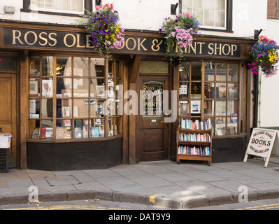 Ross-on-Wye Herefordshire Angleterre UK Le Ross Old Book and Print Shop Banque D'Images