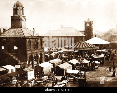 South Shields Market Place juste au début des années 1900 Banque D'Images