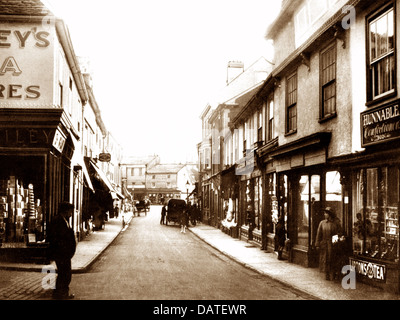 Braintree High Street au début des années 1900 Banque D'Images