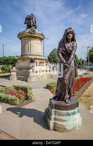 Statue de la Lady Macbeth William Shakespeare Memorial à Stratford upon Avon Banque D'Images