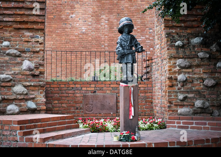 Peu d'insurgé Monument à Varsovie, Pologne Banque D'Images