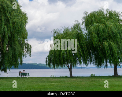 Stewart Park sur le lac Cayuga dans la région des lacs Finger à Ithaca, New York Banque D'Images