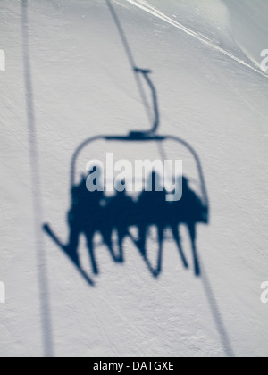 Ski à Flaine, Les Carroz, le Grand Massif, France Banque D'Images