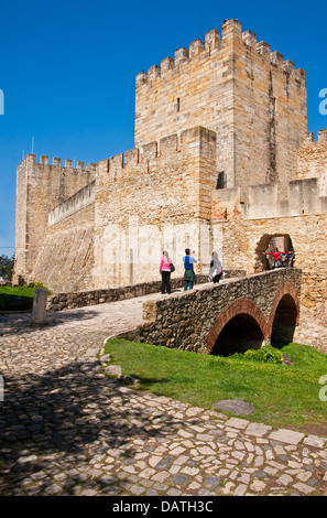 Le Château Saint-Georges (Castelo de Sao Jorge) à Lisbonne. Banque D'Images