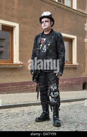 Castle Party participant à Bolkow, Gothic festival dédié à la sous-culture goth, Bolkow en basse Silésie, Pologne Banque D'Images