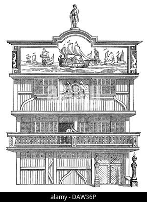 Commerce, société commerciale, English East India Company, siège à Londres, vue extérieure, après gravure, XVIIe siècle, XVIIe siècle, British East India Company, bâtiment, bâtiments, sculpture, sculptures, statue, statues, fresque, fresques, fresques, fresques, voilier, voiliers, blason, balcon, balcon, entrée, entrée, entrée, siège, siège, siège social, siège social, siège social, siège social, siège social, siège social, siège social, siège social, siège social, siège social, siège social, siège social, siège social Siège ancestral, bureau central, bureaux centraux, compagnie de commerce, sociétés de commerce, partenariat général, compagnie, compagnies, historique, historique, personnes, droits additionnels-Clearences-non disponible Banque D'Images