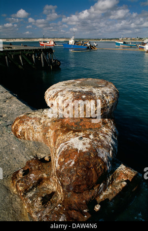 Le port de Port Nolloth avec boatsin l'arrière-plan, l'Afrique du Sud Banque D'Images