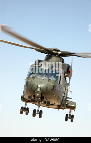 (Afp) un fichier EH101 Merlin HC Mk3, 1419 Hélicoptère Vol de la Royal Air Force Escadron Numéro 28, représenté à l'Iraq, juin 2006. Cinq Merlins transportant quatre soldats sont déployés en Irak. Photo : Carl Schulze Banque D'Images